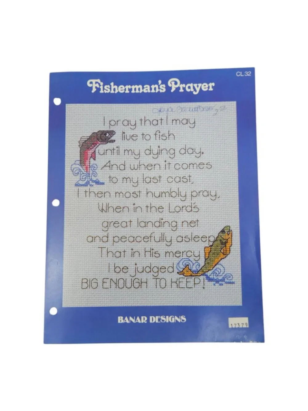 Cross Stitch Booklet Vintage Lot Of 5 Wildlife Sampler Fisherman Prayer Patterns